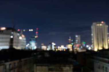 Cityscape soyut bokeh arka plan, Cityscape alacakaranlık zaman, bulanık fotoğraf, şehir gece ışık görünümü, Defocused.