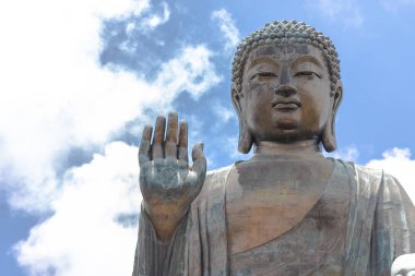 Tian Tan Buddha, büyük Budda, muazzam Tian Tan Buda Hong Kong Po Lin manastırda. Dünyanın en yüksek açık oturmuş bronz Buda Ngong ping 360 bulunmaktadır..