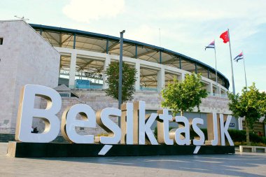İSTANBUL, TURKEY - 26 Mayıs 2018: BESIKTAS VODAFON PARK STADIUM. Stadyum, Beşiktaş JK Futbol Kulübü 'nün evidir. Beşiktaş JK, İstanbul 'da bir Türk futbol kulübüdür. Türkiye.