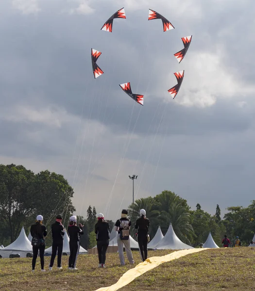 Pasir Gudang Maleisië Maart 2018 Vrouw Chinees Stunt Vliegende Team — Stockfoto