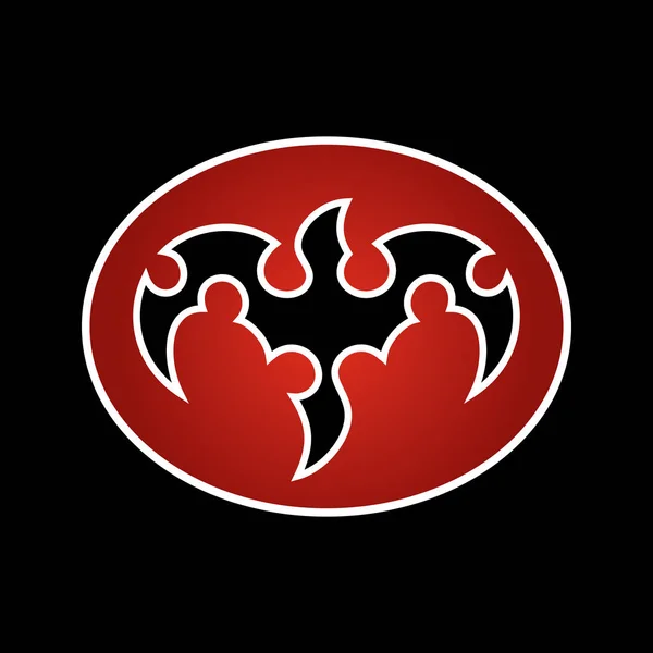 Bir fantastik uçan yaratık silüeti. El vektör çizim çekilmiş. Dövme, logo, dekorasyon için mistik uzaylı antik stili