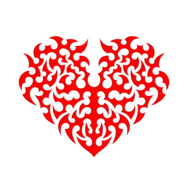 Abstract shape like symbolic heart or tattoo pattern.