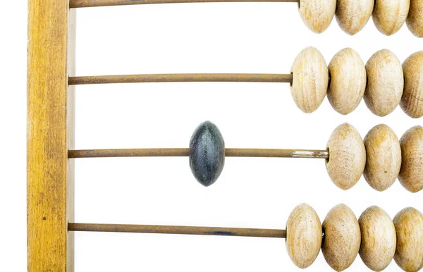 Parlak zemin üzerine eski ahşap abacus.