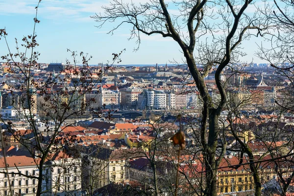 Yukarıdan Prag kentinin güzel panoramik havadan görünümü