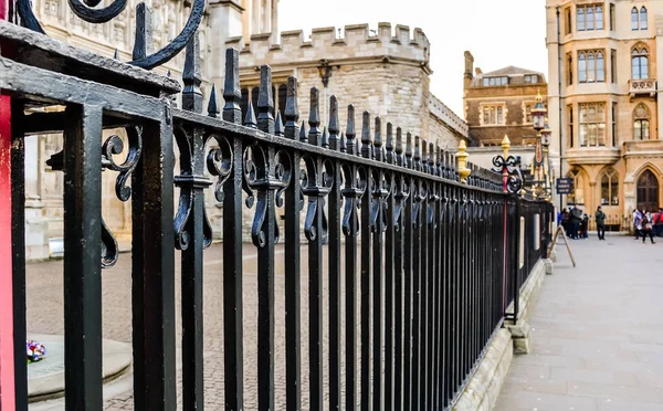Closeup Black Cast Iron Fence Westminster Abbey — Stock Photo, Image