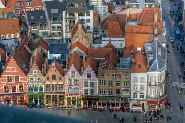 Брюгге Бельгия Декабря 2018 Года Вид Средневековую Рыночную Площадь Брюгге — стоковое фото
