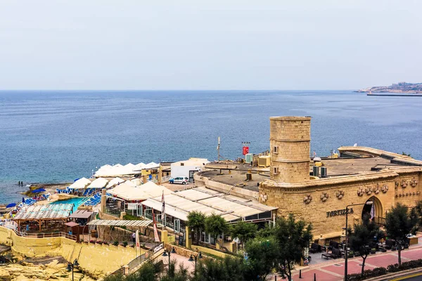 Point Battery Também Conhecido Como Fort Sliema Uma Bateria Artilharia — Fotografia de Stock