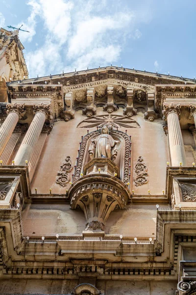 Facciata Barocca Della Chiesa San Paolo Naufragio Valletta Malta Tratta — Foto Stock
