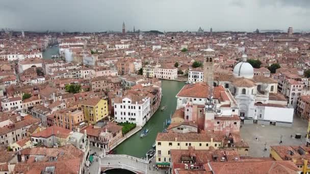 Venise en quarantaine - centre-ville, vue sur le canal — Video