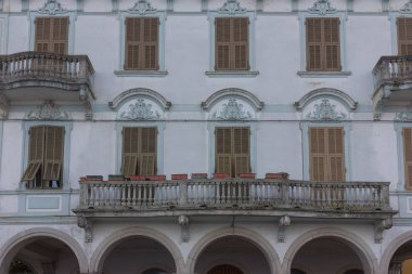 Göl lago maggiore, İsviçre, Ticino kentinin mimari arka plan.