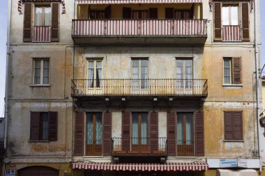 Göl lago maggiore, İsviçre, Ticino kentinin mimari arka plan.