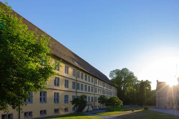 Edificios Históricos Parque Ciudad Con Árboles Sur Alemania Noche Primavera — Foto de Stock