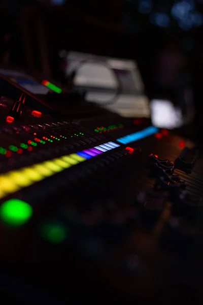 Mixing Console Blurred Look Stage — Stock Photo, Image