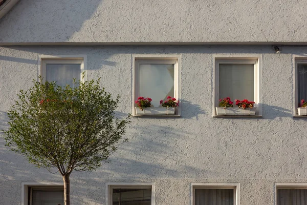 Fassaden Fenster Und Dächer Von Gebäuden Süddeutschland — Stockfoto