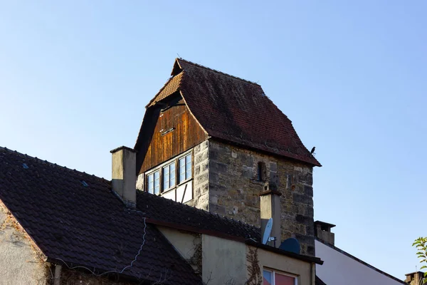 City Facades Buildings South Germany Blue Sky Fall Evening — Stock Photo, Image