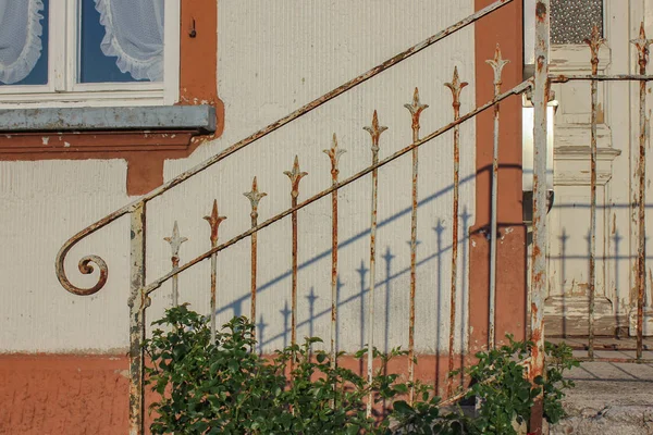 Recinzione Vintage Ingresso Casa Sud Germania Allgau Bavarese Campagna Estate — Foto Stock