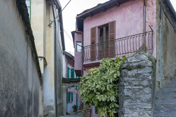 Piedmont Köy Göl Lago Maggiore Güzel Manzaraya — Stok fotoğraf