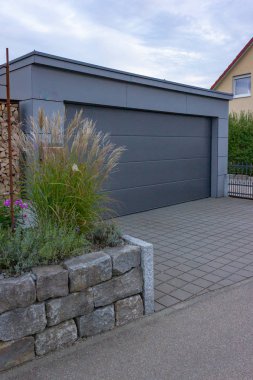 Yaz akşam Güney Almanya'da mimari detaylar.