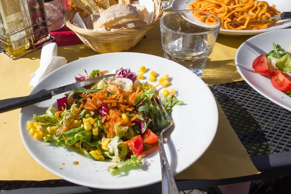 Comida Deliciosa Café Livre Primavera Lago Maggiore Verbania Itália — Fotografia de Stock