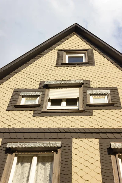 Fachadas Janelas Telhados Edifícios Sul Alemanha — Fotografia de Stock