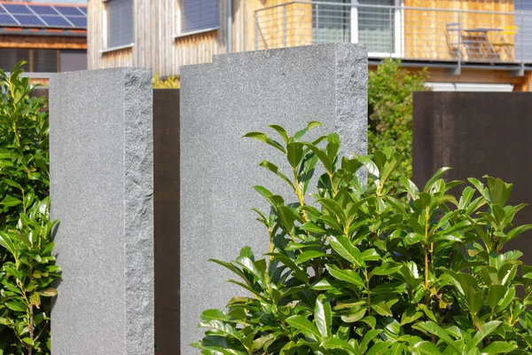 Modern garden area of village in southern Germany