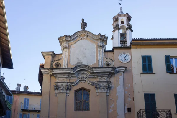 Gevels Kerk Kerken Architectuur Van Ticino Steden Bij Het Meer — Stockfoto