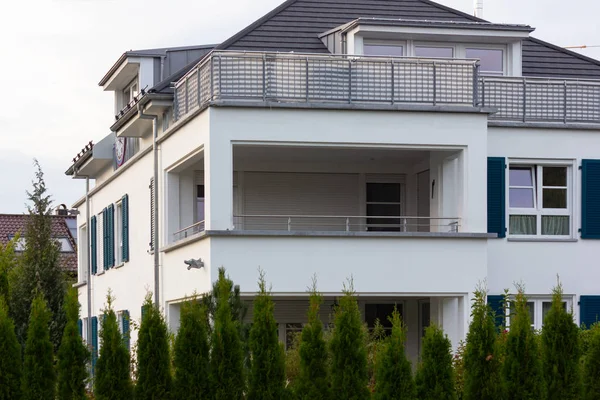 Будинки Житлові Будинки Сучасної Архітектури Баварії Місцевість Південь Німеччини — стокове фото