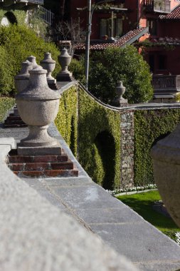 göl, bina ve manzara bahar