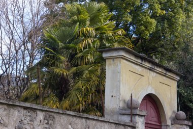 Göl lago maggiore, İsviçre, Ticino kentinin mimari arka plan.