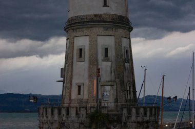 Akşam, Almanya limanda Lindau görünümünü.
