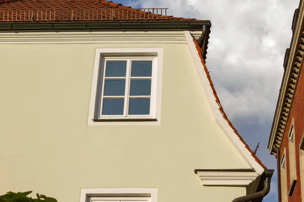 Fassaden Fenster Und Dächer Von Gebäuden Süddeutschland — Stockfoto