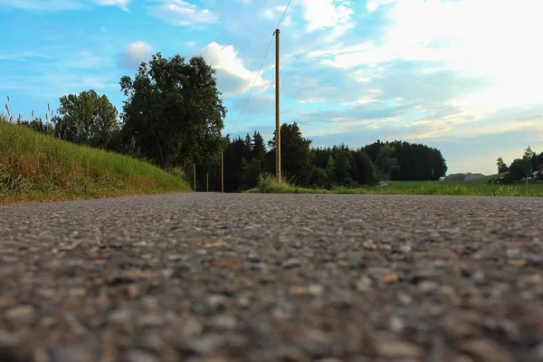 Cesta Letní Večer Jižním Německu — Stock fotografie