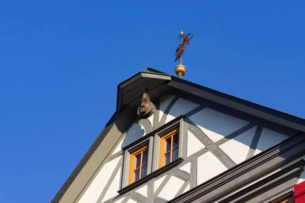 Architectural Background Sunny Summer Morning Southern German City Schwaebeisch Gmuend — Stock Photo, Image