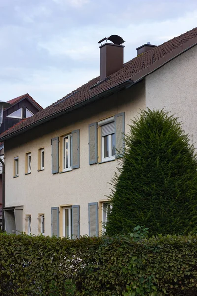 Fachadas Casa Techos Alemania Noche Verano — Foto de Stock