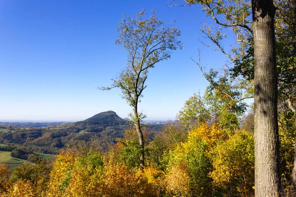 Krajina Hor Barevné Stromy Les Jižní Německo Venkově Babí Léto — Stock fotografie