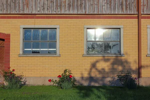 Façade Bâtiment Stable Dans Sud Allemagne — Photo