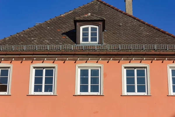 Fachadas Cidade Edifícios Alemanha Sul Céu Azul Caem Tarde — Fotografia de Stock