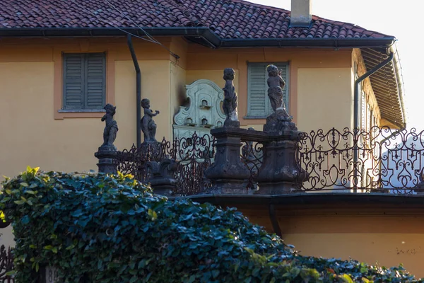 facades and building details of botanical garden at verbania italy lago maggiore on a warm sunny springtime morning