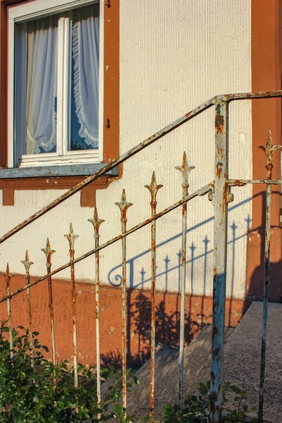 Vintage Staket Hus Entré Södra Tyskland Allgau Bayerska Landsbygden Sommaren — Stockfoto
