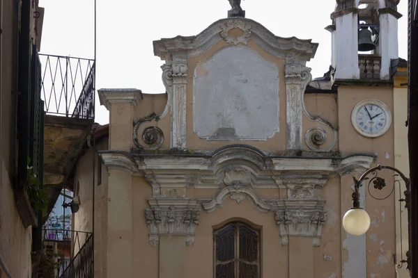 Fasady Kościół Kościoły Architektura Miast Ticino Jeziorze Lago Maggiore — Zdjęcie stockowe