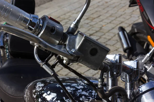 Hefbomen Delen Van Motor Zoals Cilinder Weergegeven Voorjaar Licht — Stockfoto