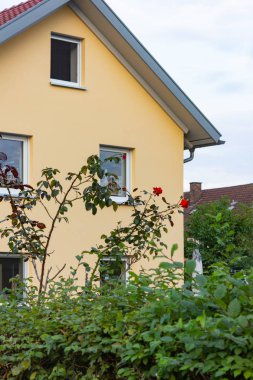 Yaz akşam Almanya'da kırsal mimari.