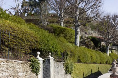 göl, bina ve manzara bahar