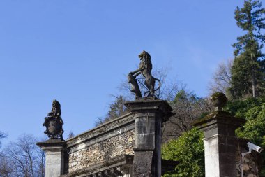 göl, bina ve manzara bahar