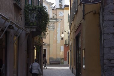 Göl lago maggiore, İsviçre, Ticino kentinin mimari arka plan.