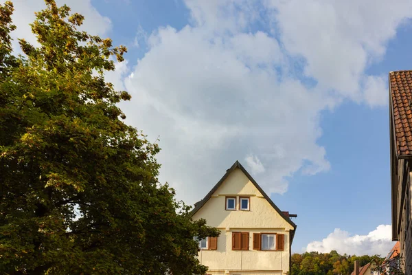 Fassaden Fenster Und Dächer Von Gebäuden Süddeutschland — Stockfoto