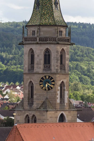 Nagyon Napos Dél Németországban Történelmi Városközpont Közelében Júniusban Látod Templom — Stock Fotó