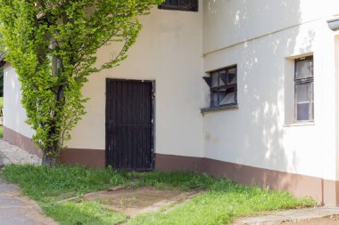 güneşli mavi gökyüzü gün Münih şehir ve stuttgart yakınındaki Güney Alman kırsal kırsal kesimde damızlık Çiftliği'nde bahar ay olabilir