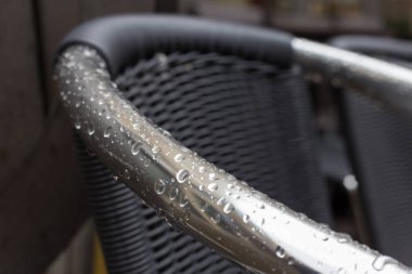 Yağmurlu bir gün açık kafede Güney Almanya ayrıntılarını.