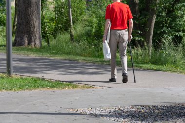 komuta sizde baston Güney Almanya'da stuttgart yakınındaki tarihi kent, şehir parkı ile bahar güneş akşam